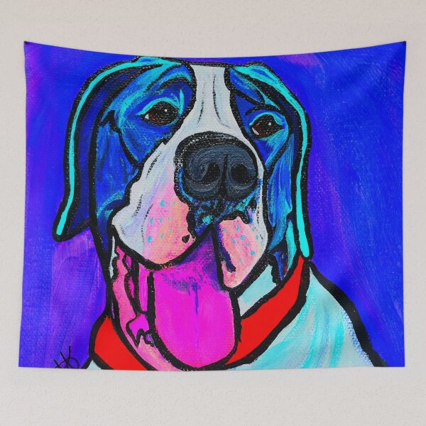 Item preview, Great Dane Goliath - Vibrant Blue designed and sold by Amanda A. Anthony.