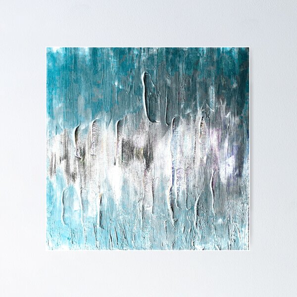 Item preview, Ocean teal and blue waves abstract  designed and sold by Marilena Strambu.