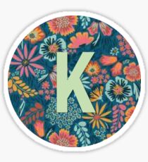 K letter monogram Sticker