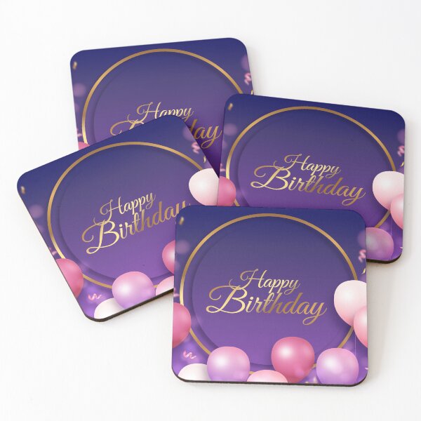 Item preview, Golden circle and balloons Happy Birthday designed and sold by Pavnud.
