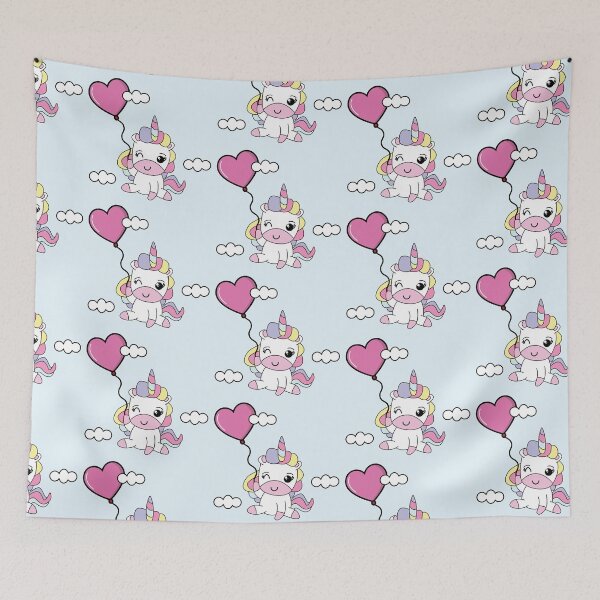 Item preview, Valentine Unicorn Cute Baby Unicorn designed and sold by FiveDucklings.