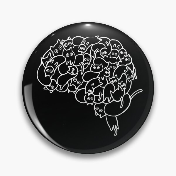 Item preview, Gatos en el cerebro (contorno blanco) designed and sold by ToadAndTempest.