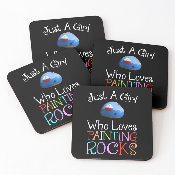 Item preview, Just A Girl Who Loves Painting Rocks designed and sold by Cat Lady Designs.