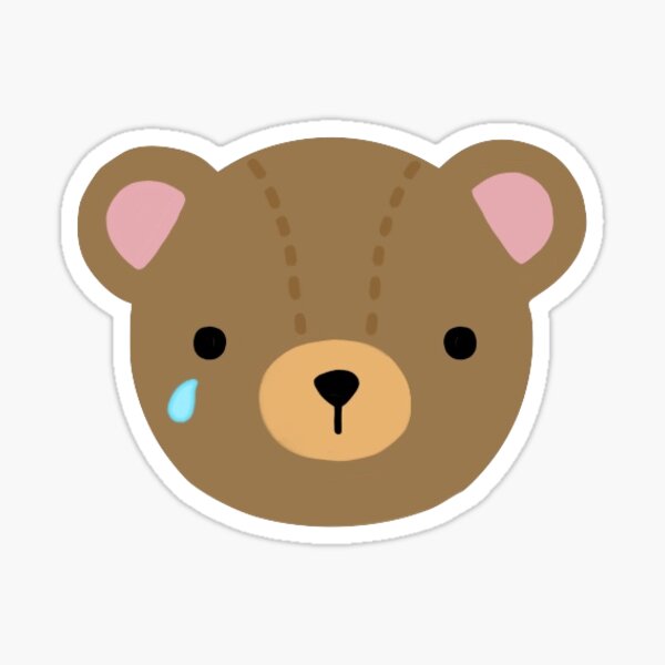 Crying Bear Sticker