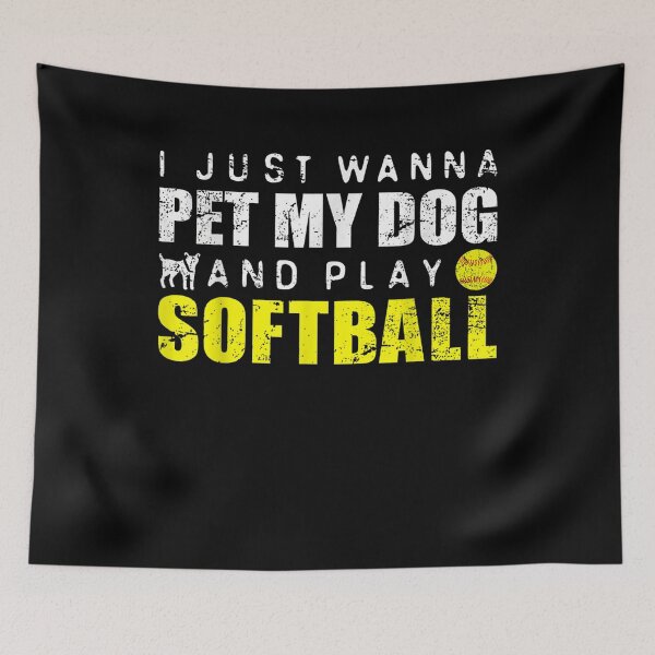 Item preview, Funny Girls Softball Puppy Dog Lover Mom Gift designed and sold by shirleyfinley.