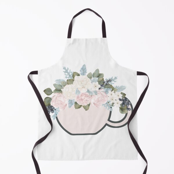 Item preview, SOFT PINK AND BLUE OLD WORLD FLORAL TEACUP designed and sold by wildwhimsical.