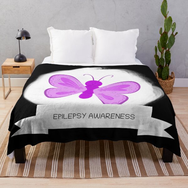 Item preview, Purple Butterfly Emoji Cute Kawaii Epilepsy Awareness - Epilepsy Awareness designed and sold by YueHeng Creates ⭐⭐⭐⭐⭐.
