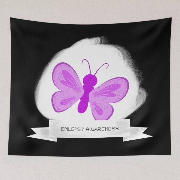 Item preview, Purple Butterfly Emoji Cute Kawaii Epilepsy Awareness - Epilepsy Awareness designed and sold by YueHeng Creates ⭐⭐⭐⭐⭐.