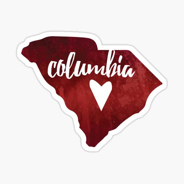 Item preview, Columbia, South Carolina - red watercolor designed and sold by gracehertlein.
