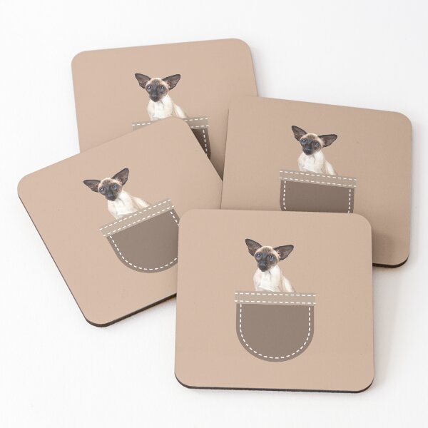 Item preview, Cat in Pocket (Siamese Cat) designed and sold by leBoosh-Designs.