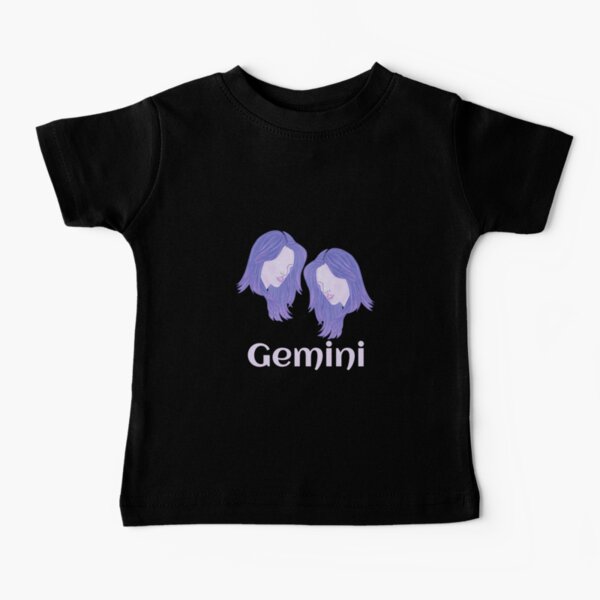Purple Gemini Zodiac Sign Baby T-Shirt