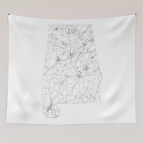 Item preview, Alabama State Map, Art Print By LandSartprints designed and sold by LandSartprints.