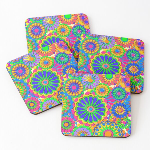 Item preview, Bright Colorful Flower Power Hippy Retro Style designed and sold by Alondra.