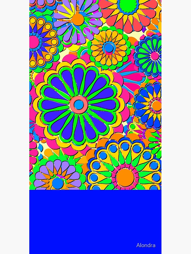 Bright Colorful Flower Power Hippy Style by Alondra