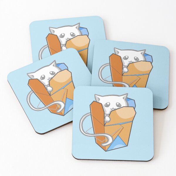 Item preview, Takeout White Rice Cat designed and sold by SushiKittens.