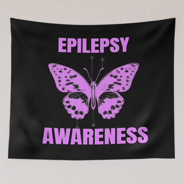Item preview, Purple Butterfly Emoji Cute Kawaii Epilepsy Awareness - Epilepsy Awareness designed and sold by YueHeng Creates ⭐⭐⭐⭐⭐.