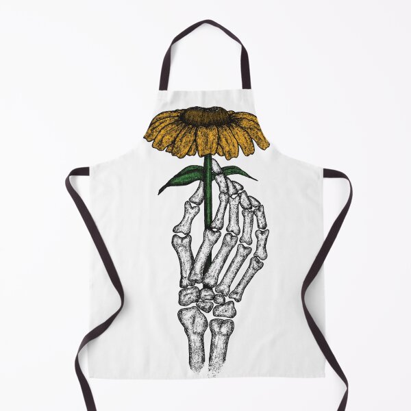 Item preview, Daisy skeleton hand with flower illustration designed and sold by Elixerdesign.
