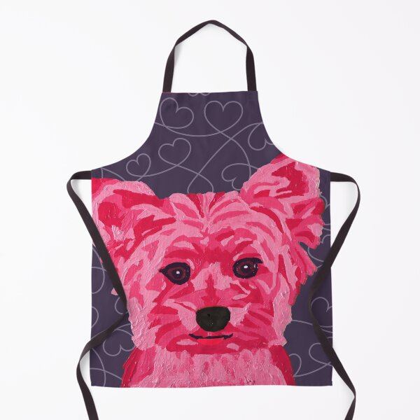 Item preview, Kate Yorkie by Pink Heart on Dark Grey Wallpaper designed and sold by Amanda A. Anthony.