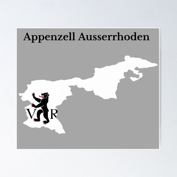 Item preview, Bandera del mapa del cantón de Appenzell Ausserrhoden, Suiza designed and sold by marosharaf.