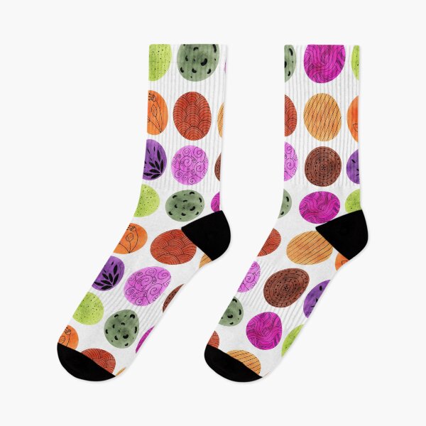 Item preview, Multicolored watercolor circles with pattern designed and sold by SychEvaartist.