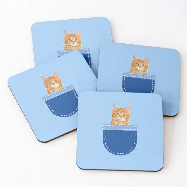 Item preview, Cat in Pocket (Mainecoon Cat) designed and sold by leBoosh-Designs.