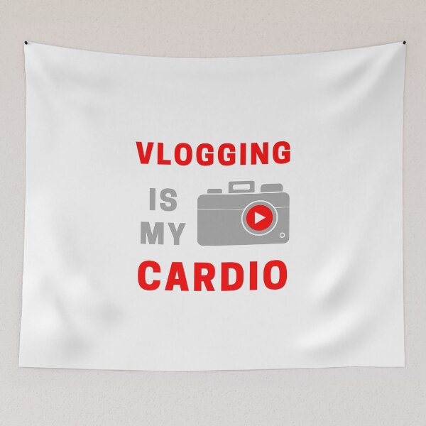 Item preview, Vlogging is my cardio white designed and sold by daguilon.
