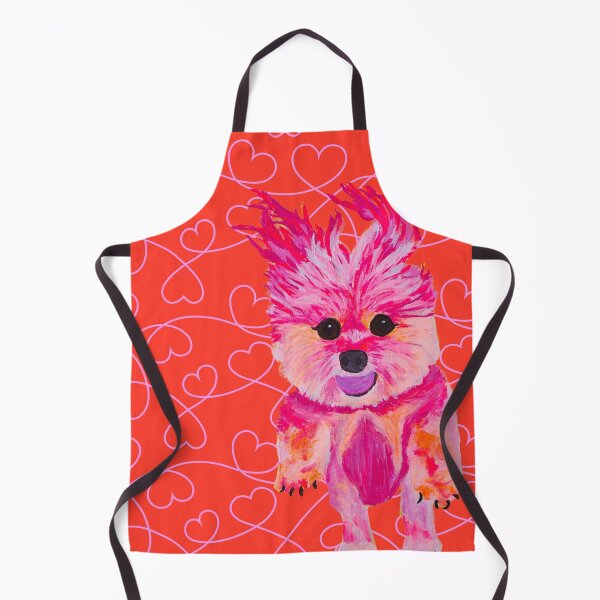 Item preview, I Love Luz the Chorkie over Pink Hearts with Orange designed and sold by Amanda A. Anthony.