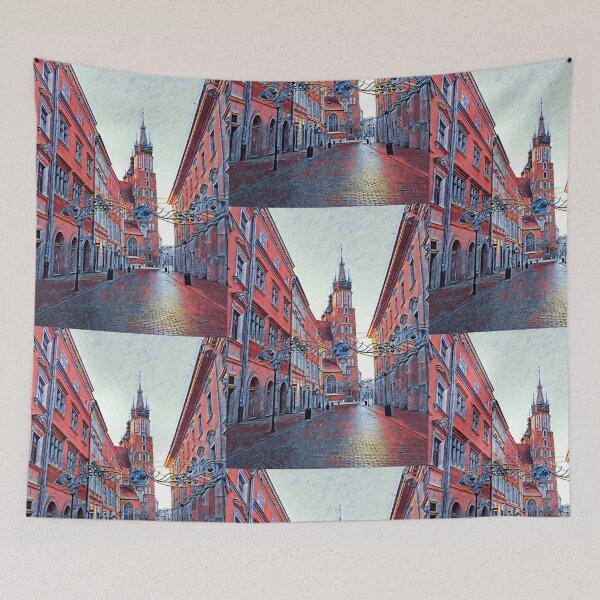 Item preview, Florianska & St Mary's Basilica, Krakow, Poland designed and sold by Maksym’s .