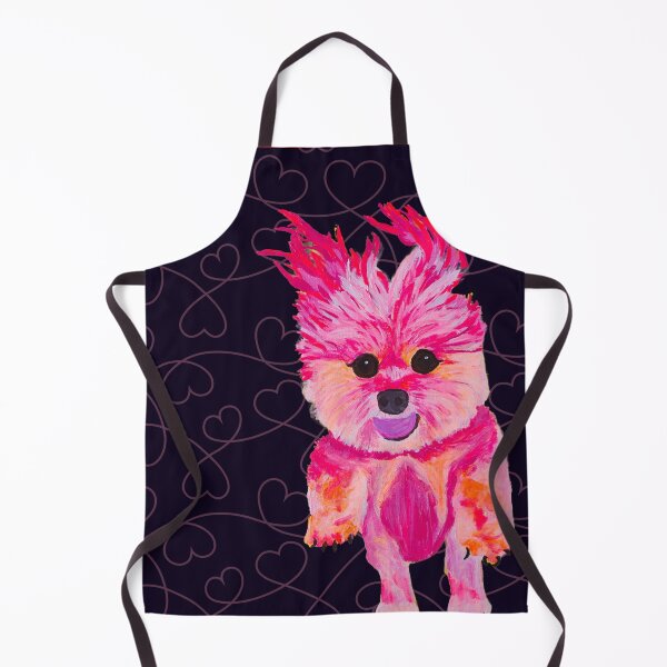 Item preview, I Love Luz the Chorkie over Pink Hearts with Black designed and sold by Amanda A. Anthony.