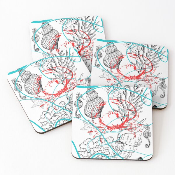 Item preview, Nautical Life Line Art Sea Marine Abstract Print designed and sold by LittleIconShop.