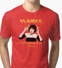 Clue Mrs White Flames Tri-blend T-Shirt