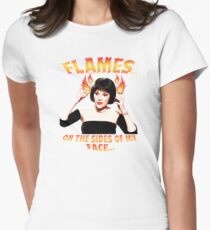 Clue Mrs White Flames Women's Fitted T-Shirt