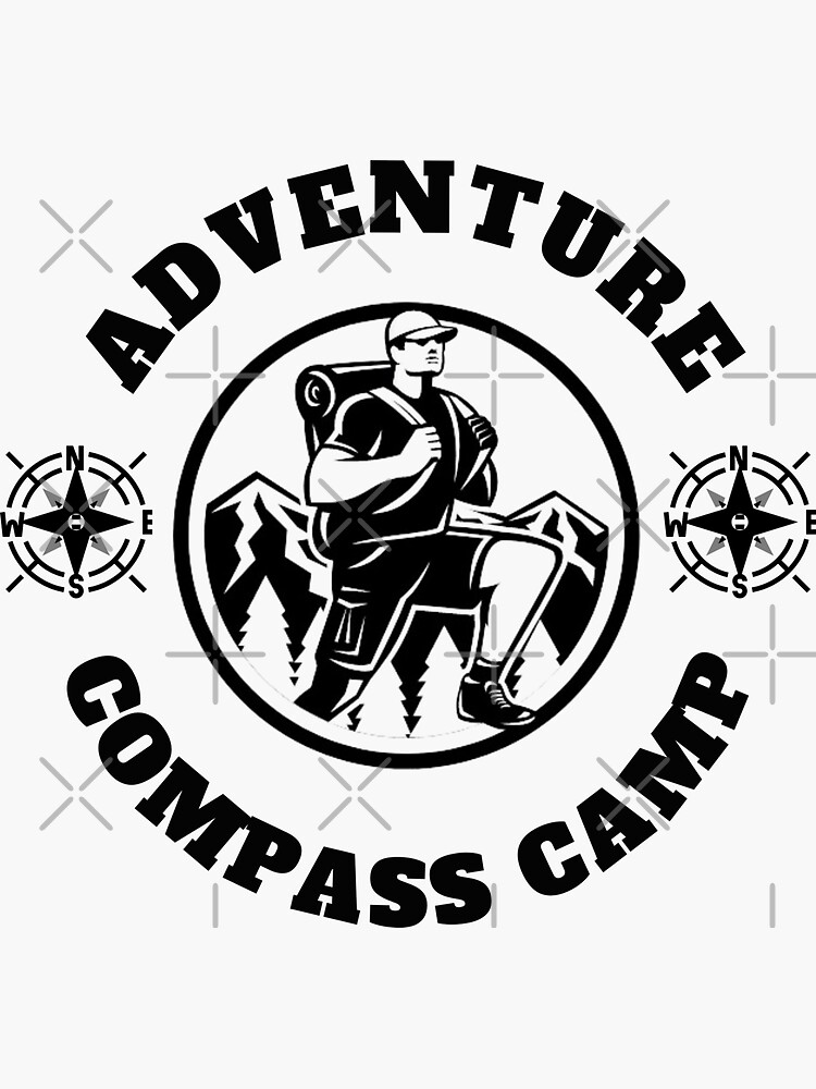 Adventure Compass Camp Sticker For Sale By Suri19shop Redbubble 