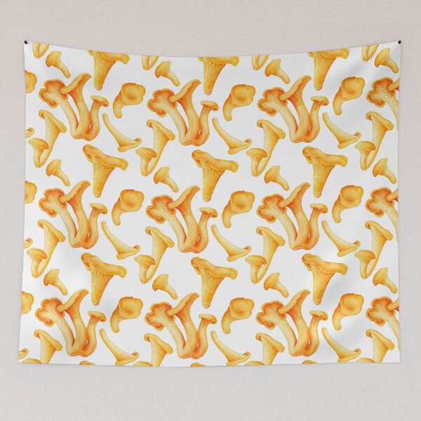 Item preview, Sunny seamless pattern with forest chanterelles designed and sold by AsyaTury.
