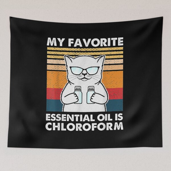 Item preview, My Favorite Essential Oil is Chloroform Funny T-Shirt oil chloroform funny favorite essential cat lover mother's day vintage designed and sold by davidcgonzale.