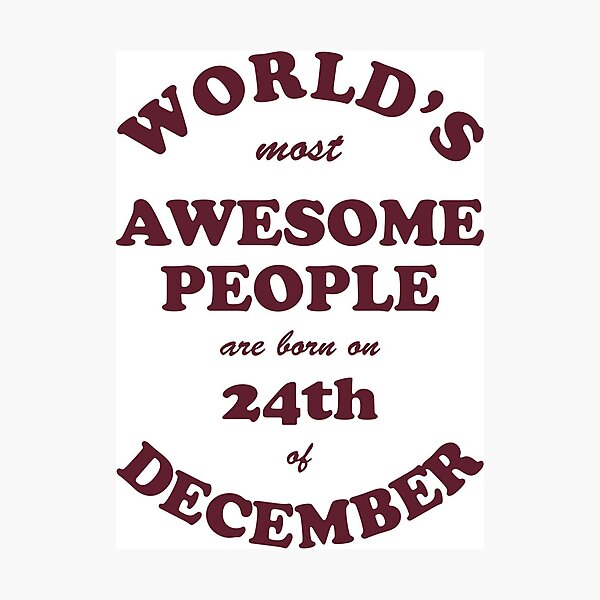 Item preview, Awesome People are born on 24th of December designed and sold by beloknet.