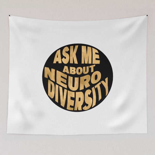 Item preview, ask me about neurodiversity - gold designed and sold by QuinnRamsay.