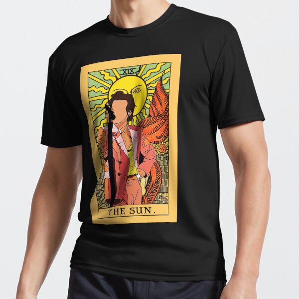 Harry Styles The Sun Tarot Card T Shirt, Vintage Retro T Shirt, Vintage Crewneck Shirt, Vintage Tarot Card T Shirt, Funn Red L Tshirt | Olafeus