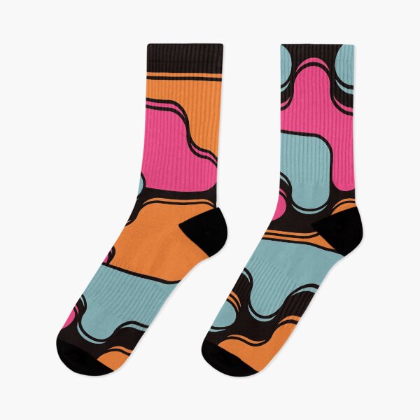 Item preview, Retro 70s inspired shapes pattern designed and sold by GroovyRaffRaff.