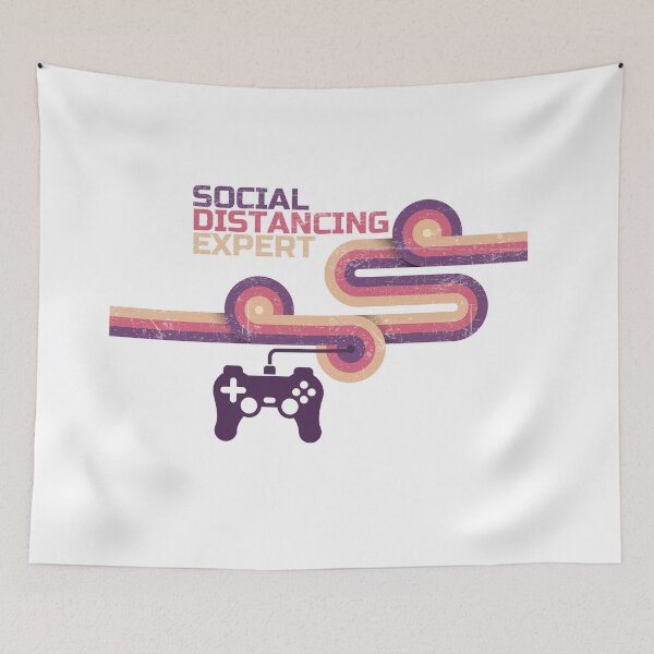 Item preview, Social Distancing Expert Gaming Vintage Video Gamer designed and sold by Masmalinncheek.