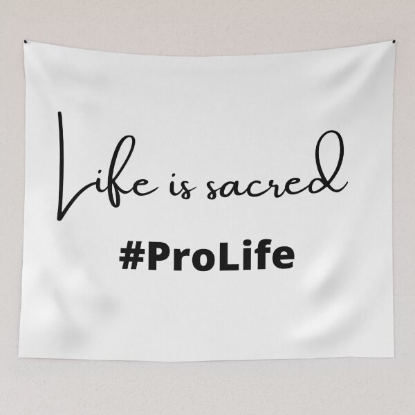 Item preview, Life Is Sacred #ProLife designed and sold by ChristianCoding.