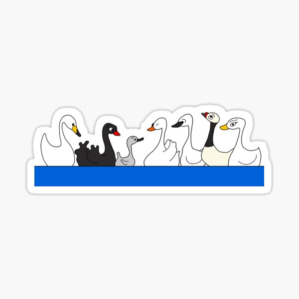 Seven Swans a Swimming Sticker