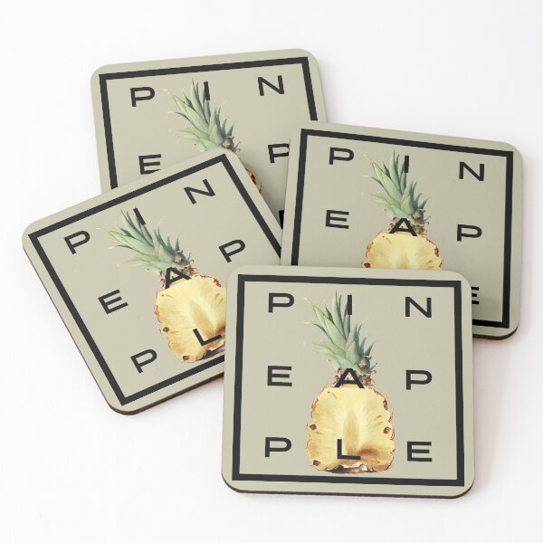 Item preview, Pineapple - 9 Letter Word Fruit - Boxed Typography designed and sold by Magic-Moon.