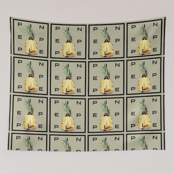 Item preview, Pineapple - 9 Letter Word Fruit - Boxed Typography designed and sold by Magic-Moon.