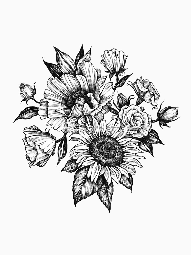 flores en tinta de AUDREYHELLADOPE