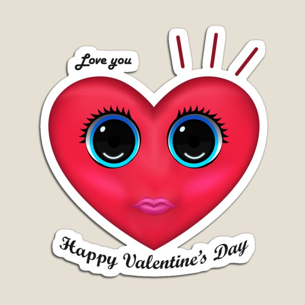 Item preview, Valentine's Day 3D Cartoon Super Cute Heart T-shirt / Sticker designed and sold by WHALE SHOP.
