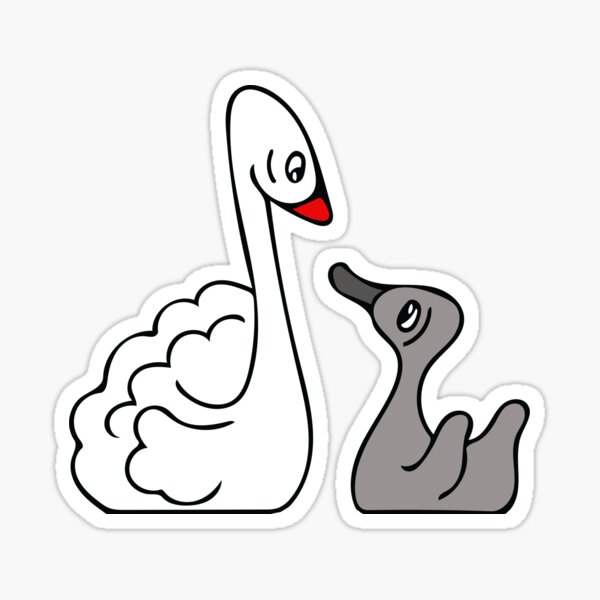 Vista previa del artículo con la obra «Mama Swan y Cygnet», diseñado y vendido por SwanWaters.