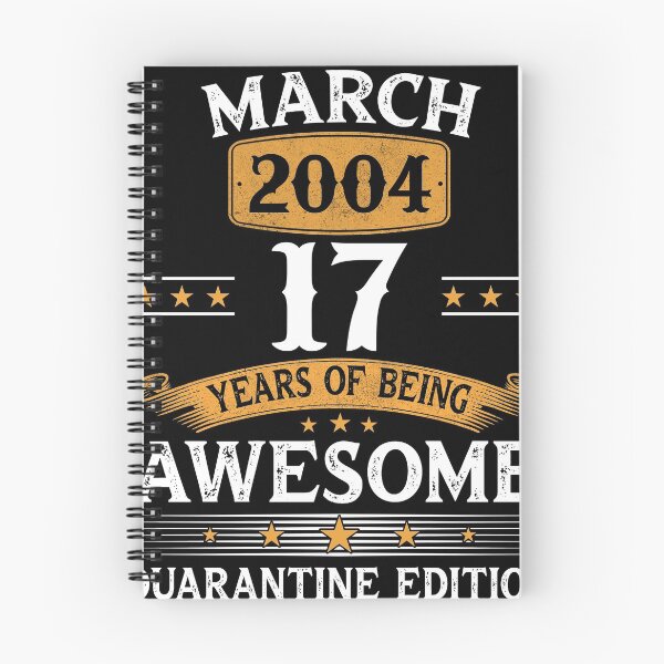 Item preview, March 2004 17 years of being awesome 17th birthday t-shirt designed and sold by lukelarkind.