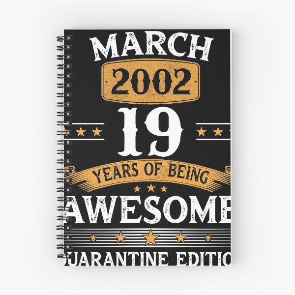 Item preview, March 2002 19 years of being awesome 19th birthday t-shirt designed and sold by lukelarkind.