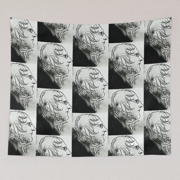 Item preview, Edited portrait of Branwell Brontë in black and white designed and sold by Pelikancrazy.
